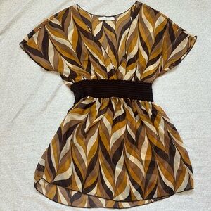 Y2k Vintage Charlotte Russe Size L See Through Blouse with Waistband